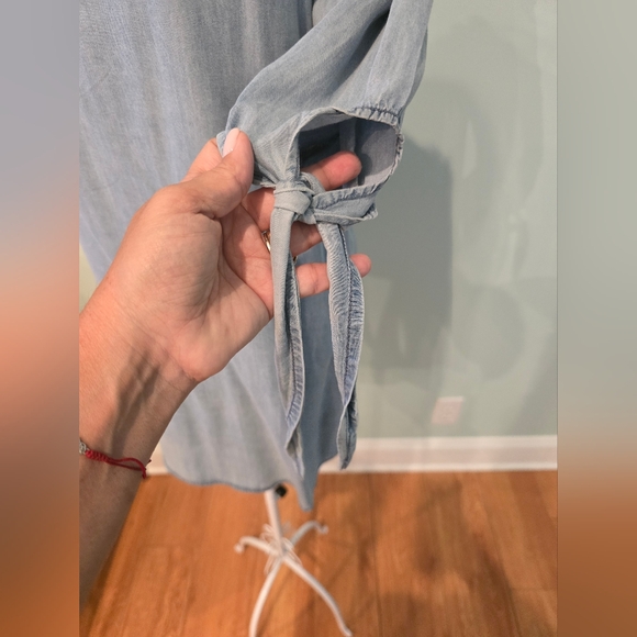 Women's Denim Off the Shoulder Dress by Mossimo, Size Medium - Picture 3 of 8